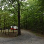 retro camper campsite
