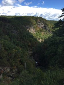 tallulah gorge bridge from above