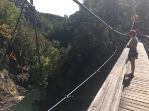 tallulah gorge suspension bridge couple