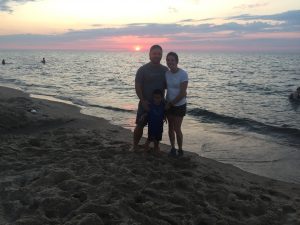 LakeMichiganSunsetFamily