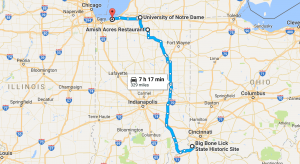 union kentucky to notre dame to chesterton indiana