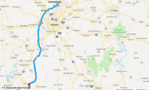 alpharetta to pine mountain georgia directions
