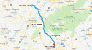 alpharetta georgia to fall creek falls tennessee