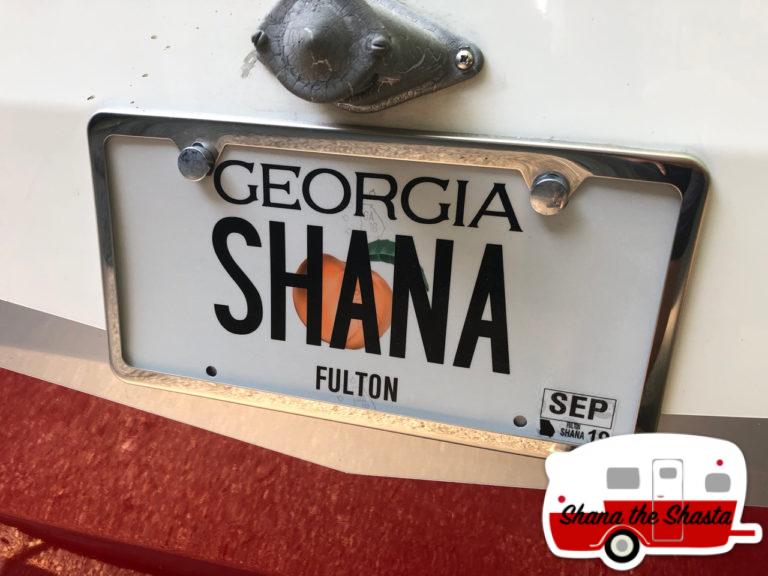 personalized license plate retro camper 2 Shana the Shasta