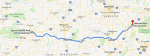 burns park little rock to harrison bay chattanooga directions