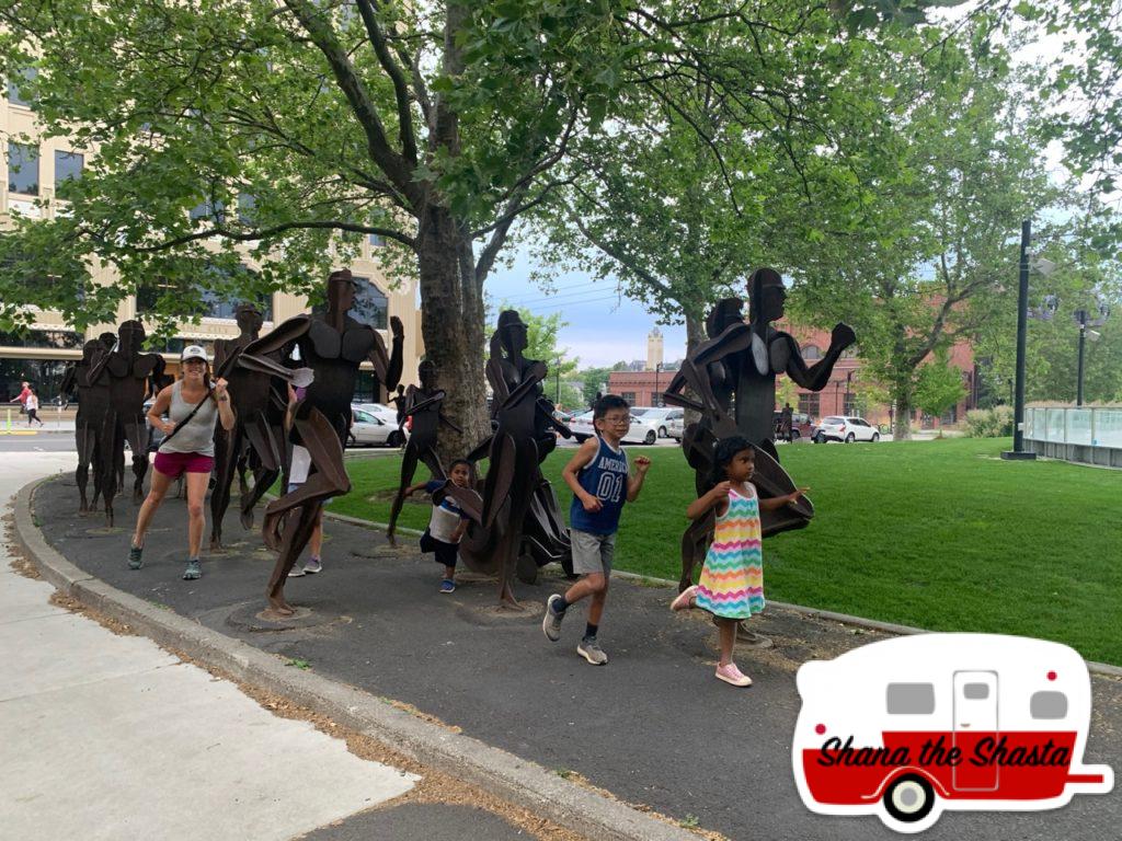 Downtown-Spokane-Scultped-Runners-Artwork