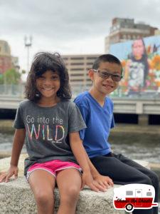 Kids-at-Woonasquatucket-River
