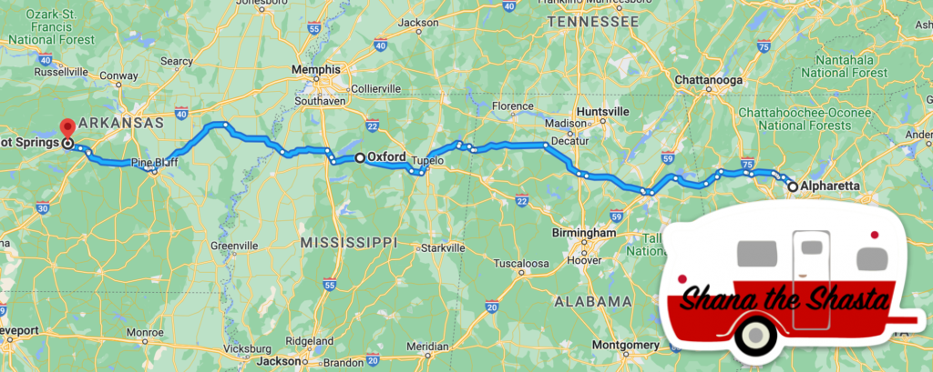 alpharetta-to-hot-springs-map