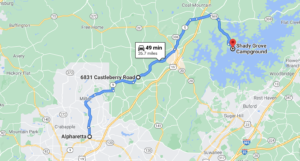 alpharetta-to-lake-lanier-map