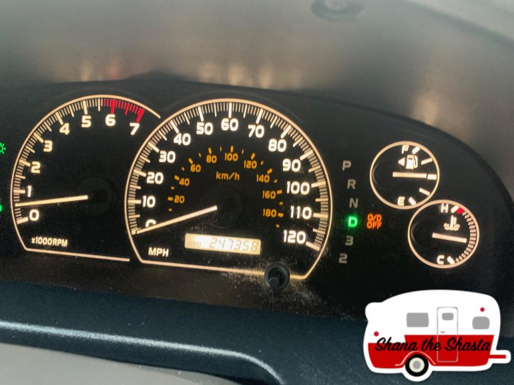 cross country trip start odometer